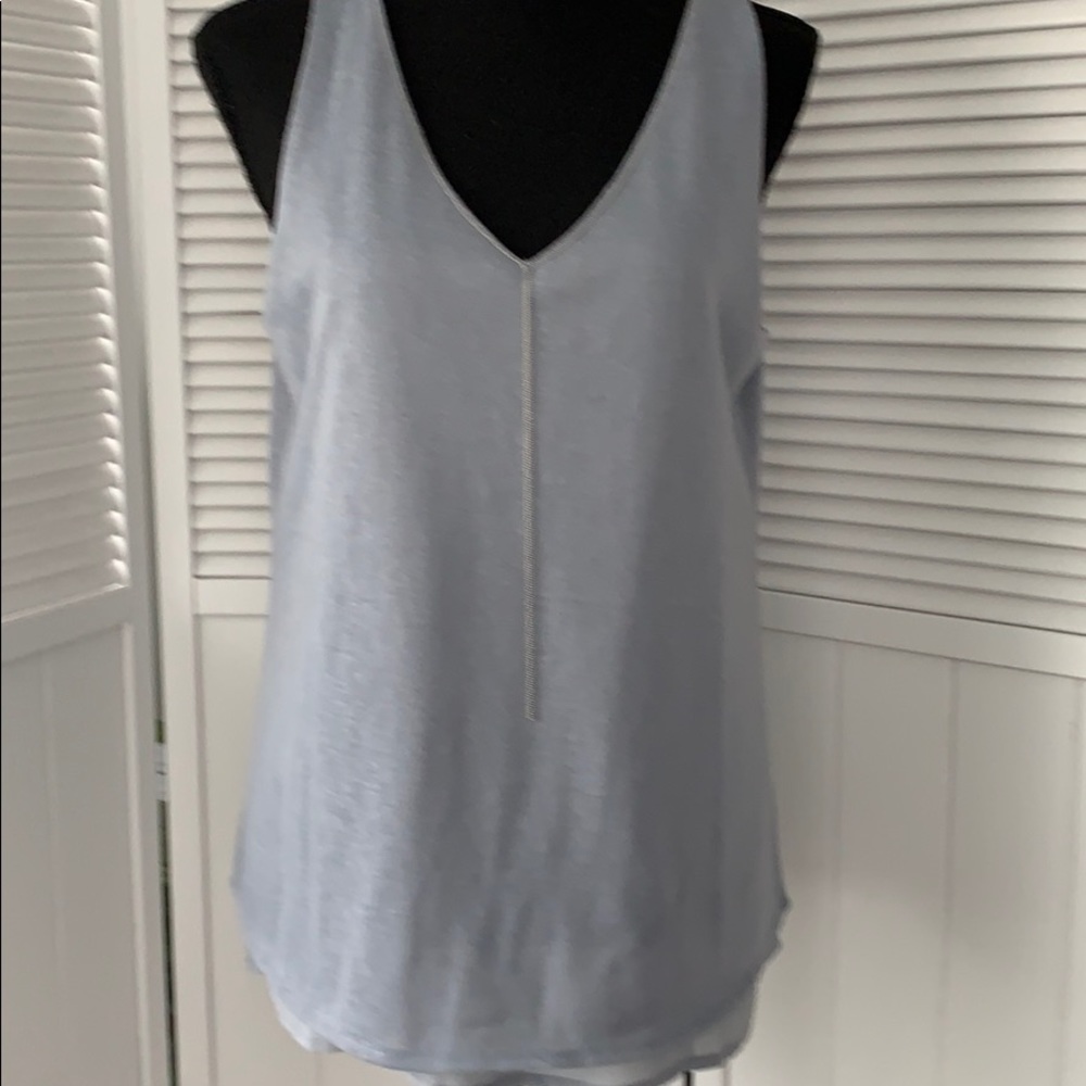 Igrayish blue light sweater tank